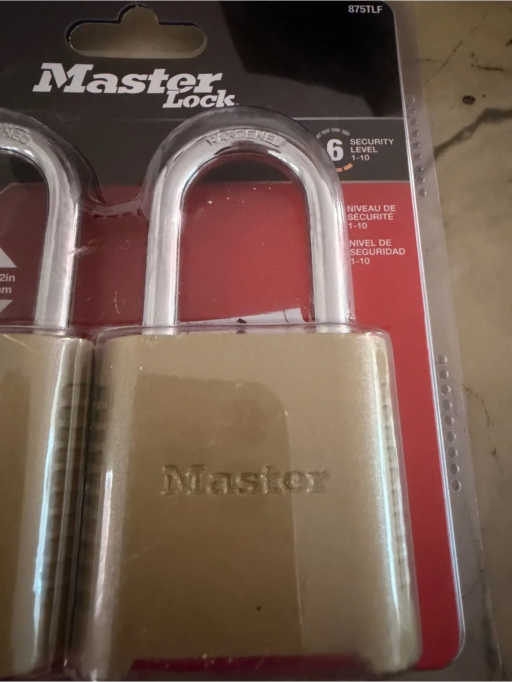 Masters Gold Padlock Duo with Silver Shackles